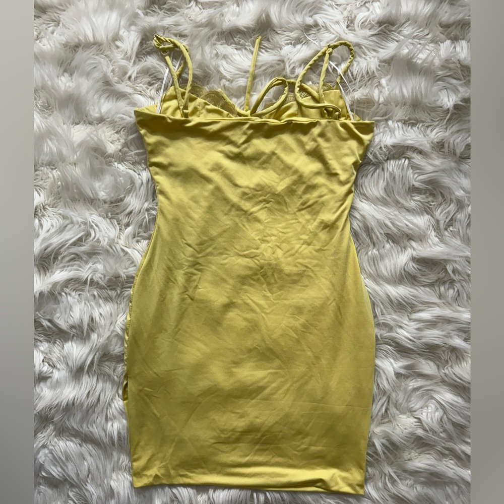 Thatssofetch Thiago Yellow Mini Dress Small Us 4 - image 5